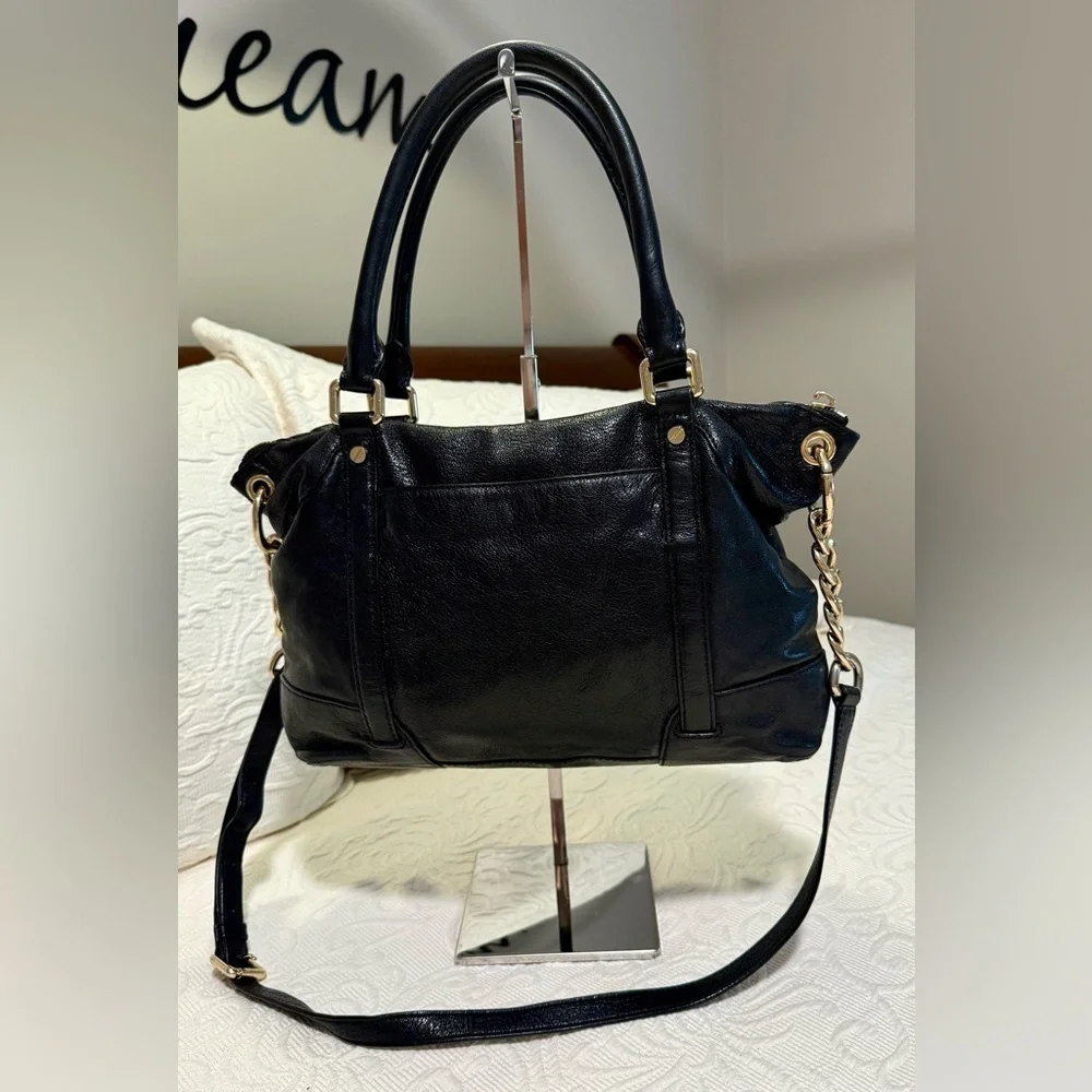 Gently Used Michael Kors Black Leather Handbag - Picture 4 of 9
